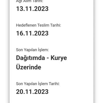 AGT Kurye (aynigunteslim.com) Teslimatın Gecikmesi Kuryenin 3 Haftadır Dağıtımda Görünmesi