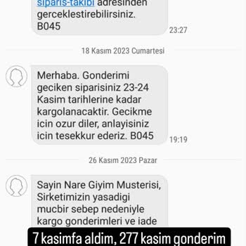 Nare Giyim Ürünler Gelmedi Muhatap Yok