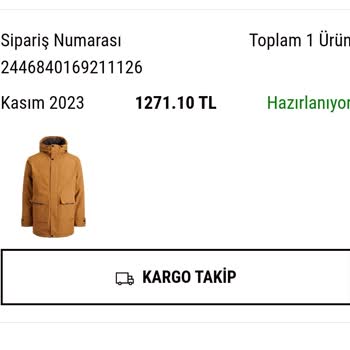 Sporjinal Den Aldığım Mont Yok