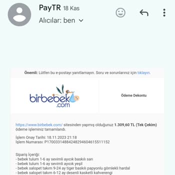 Baby Çapa Bebek Ürünü Ödemeli Siparişim Kayıp!