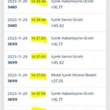 Türk Telekom Mesaj Servisi Altında Mükerrer Ücret Kesti