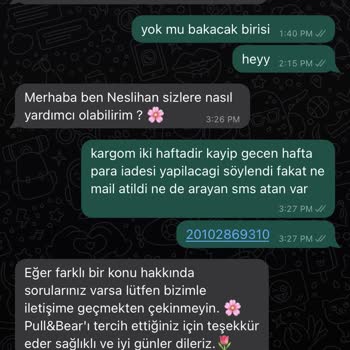 Pull & Bear Canlı Desteğin Bir İse Yaramaması Ve Kayıp Kargolar