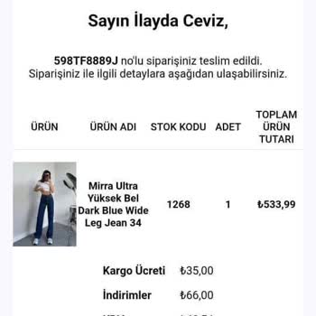 Oyku Wear İade Onayı/ Para İadesi