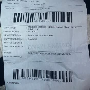 Maviden Aldığım Kazak Renk Verdi