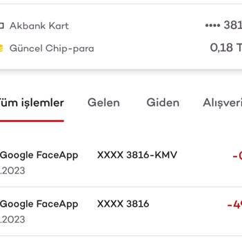 FaceApp Haksız Kazanç Paramın İadesini Yapın