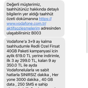 0(543)1868358 No Dan Şikayetçiyim Vodafone Tarifemi İzinsiz Değiştirdi