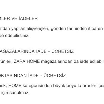 Zarahome İade İşlemini Kargo Firmasıyla Yapmıyor