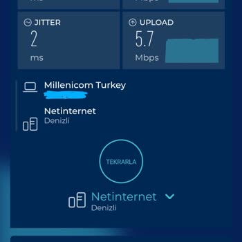 Millenicom 35 Mbps Paket 20 Mbps Geçmiyor