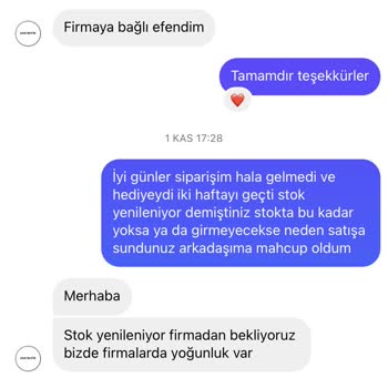 Hr Butik Sipariş Gelmedi