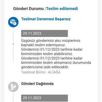 MNG Kargo Aliağa Şubesi Kargomu Yine Getirmedi