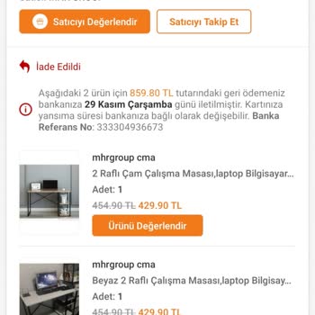 Trendyol Ürünüm Gönderilmedi Siparişim İptal Edildi.