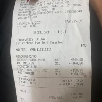 Penti Etiket Fiyatı Üstünde Ürün Satılması
