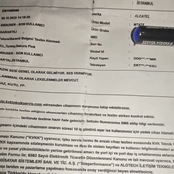 Kartal KVK Servisi, Alcatel Mt42x Saatimi Bozdu.