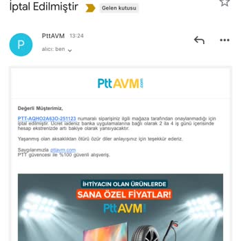 Epttavm Siparişimi Kafalarına Göre İptal Ediyorlar