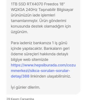 Hepsiburada İznim Dışında İptal Edilen Siparişim