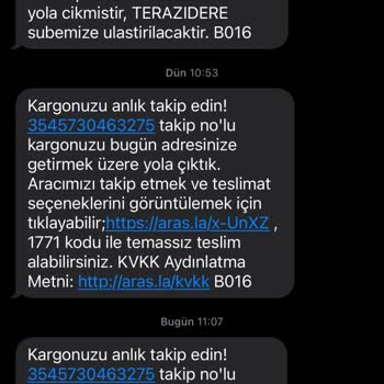 Aras Kargo'nun Saygısızca Tutumu