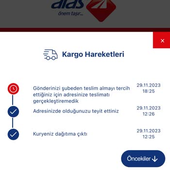 Aras Kargo Kargoyu Teslim Etmeden Şubeden Alın Diyor