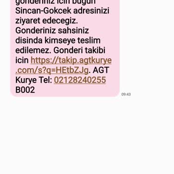 Kamu Sertifikasyon Merkezi (Kamu SM) AGT Kurye'nin Teslimat Umursamazlığı Ve İletişimsizliği