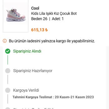 FLO Ayakkabı FLO Aldığım Ürün Kargoya Verilmiyor.