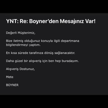 Boyner Mağduriyet Ve Ciddiye Alınmama