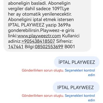 İsteğim Dışında Playweez Abonelik