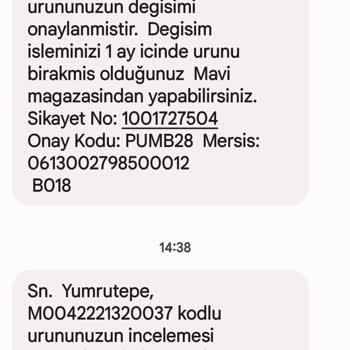 Mavi Ürün İncelemede Kullanıcı Hatası Var Denilmesi