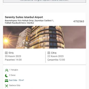 Obilet.com Konaklama Ücreti Faturasının Gönderilmesi
