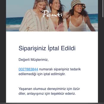 Penti Den Aldığım Ürünlerin "stok Hatası" Gerekçesiyle İptal Edilmesi