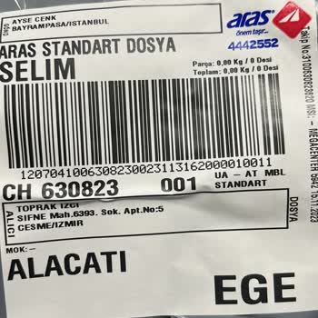 Aras Kargo Mega Center Ve Alaçatı Şubesi