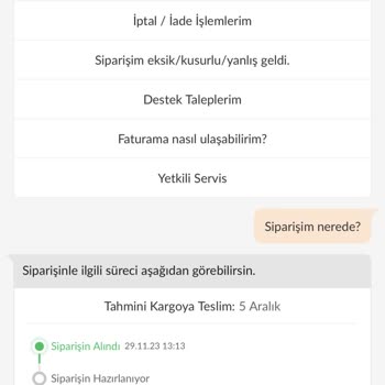 Trendyol - İptal Edilmeyen Ürün - İptale Kapalı Sipariş