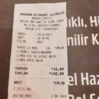 Makarnam Nakit Ödeme Yaparken Para Üstü Yok Menüyü Veremem Dediler