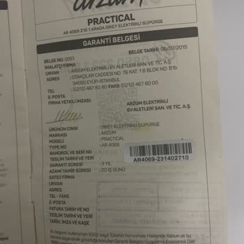 Arzum Practical 4069 Dik Süpürge