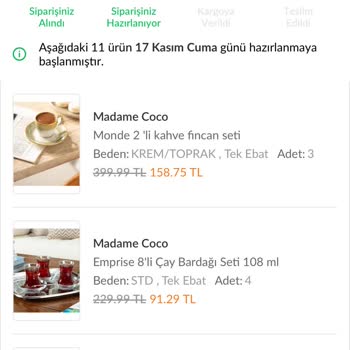Madame Coco Trendyol'dan Ürünlerim Gelmiyor