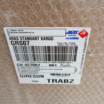Aras Kargo Dolap Kargom Kayıp
