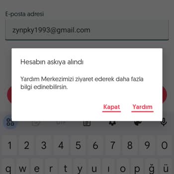 Letgo, Hesabınız Askıya Alındı Uyarısı