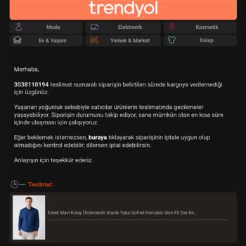 Trendyol Sipariş 2 Hafta Oldu Gelmedi