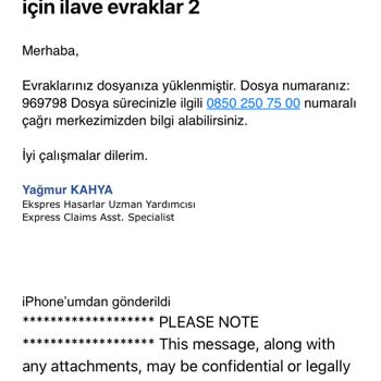 Zurich Sigorta Değer Kaybı Başvurusu Sonuçlandırılmadı.