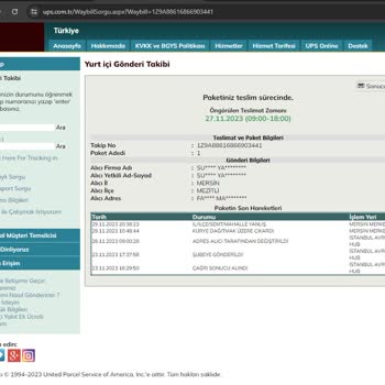 UPS 'de Kaybolan Ve Evime Gelemeyen Kargom