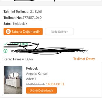 Kelebek Mobilya Ürün Teslimatının Yapılması İki Aydan Fazla Süre Geçti Teslim Edilmedi