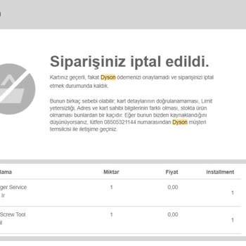 Dyson V12 Elektrik Süpürgesi Müşteri Memnuniyetsizliği