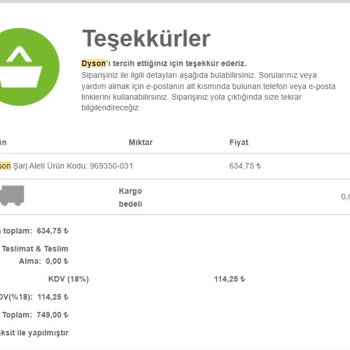 Dyson V12 Elektrik Süpürgesi Müşteri Memnuniyetsizliği