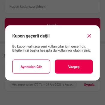Yemek Sepeti Kupon