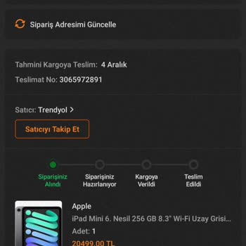 Trendyol Siparişiniz Hazırlanıyor Sorunu