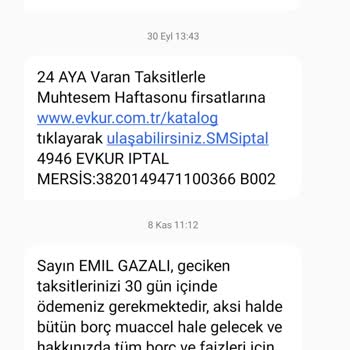 Evkur Alışveriş Taksit Ödemesinde İcra Haksızlığı