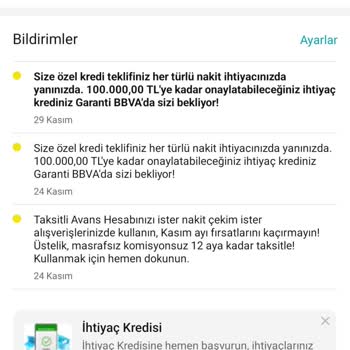 Garanti BBVA İhtiyaç Kredi Başvuru Mesajı Atıp Sonra Geri Çevriliyor