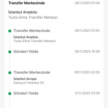 Trendyol Express Kargonun Günlerdir Yolda Gözükmesi