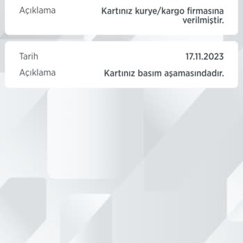 Ziraat Bankası Bankkart Genç Kartımın Kargo Takip Numarası Verilmedi