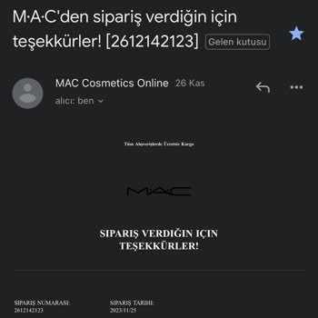 Mac Cosmetics Mac Sipariş İptali Gerçekleşmiyor