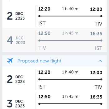 THY Uçuş Günü Değişikliği