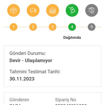 Bir Günde Kargo Zara Siparişimi Evde Olduğum Halde Ulaşılamıyor